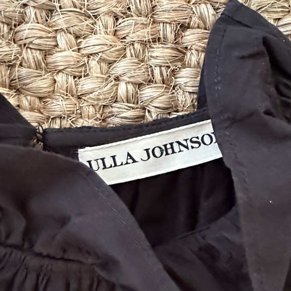 Ulla Johnson Black Ruffled Blouse Sleeveless Embroidered Size 2 - Picture 2 of 3